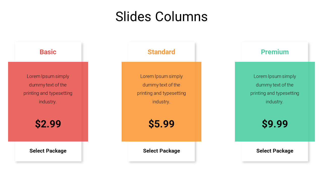 Google Slides Columns